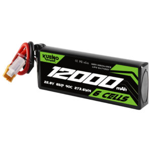 Kueno Power 12000mAh 22.8V 6S 40C HV FPV Drone Lipo Battery
