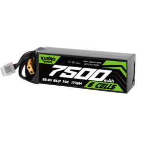 Kueno Power 7500mAh 22.8V 6S 70C HV FPV Drone Lipo Battery