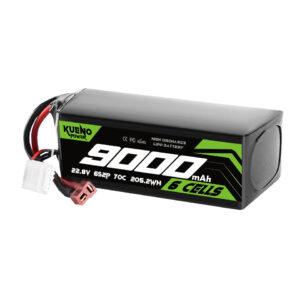 Kueno Power 9000mAh 22.8V 6S2P 70C HV FPV Drone Lipo Battery