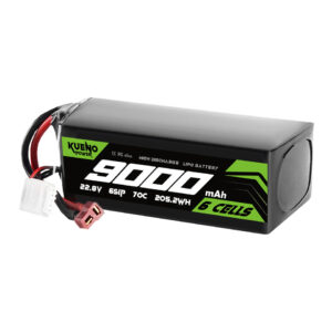 Kueno Power 9000mAh 22.8V 6S1P 70C HV FPV Drone Lipo Battery